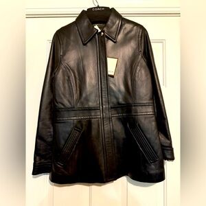 COACH black leather jacket - New with tags